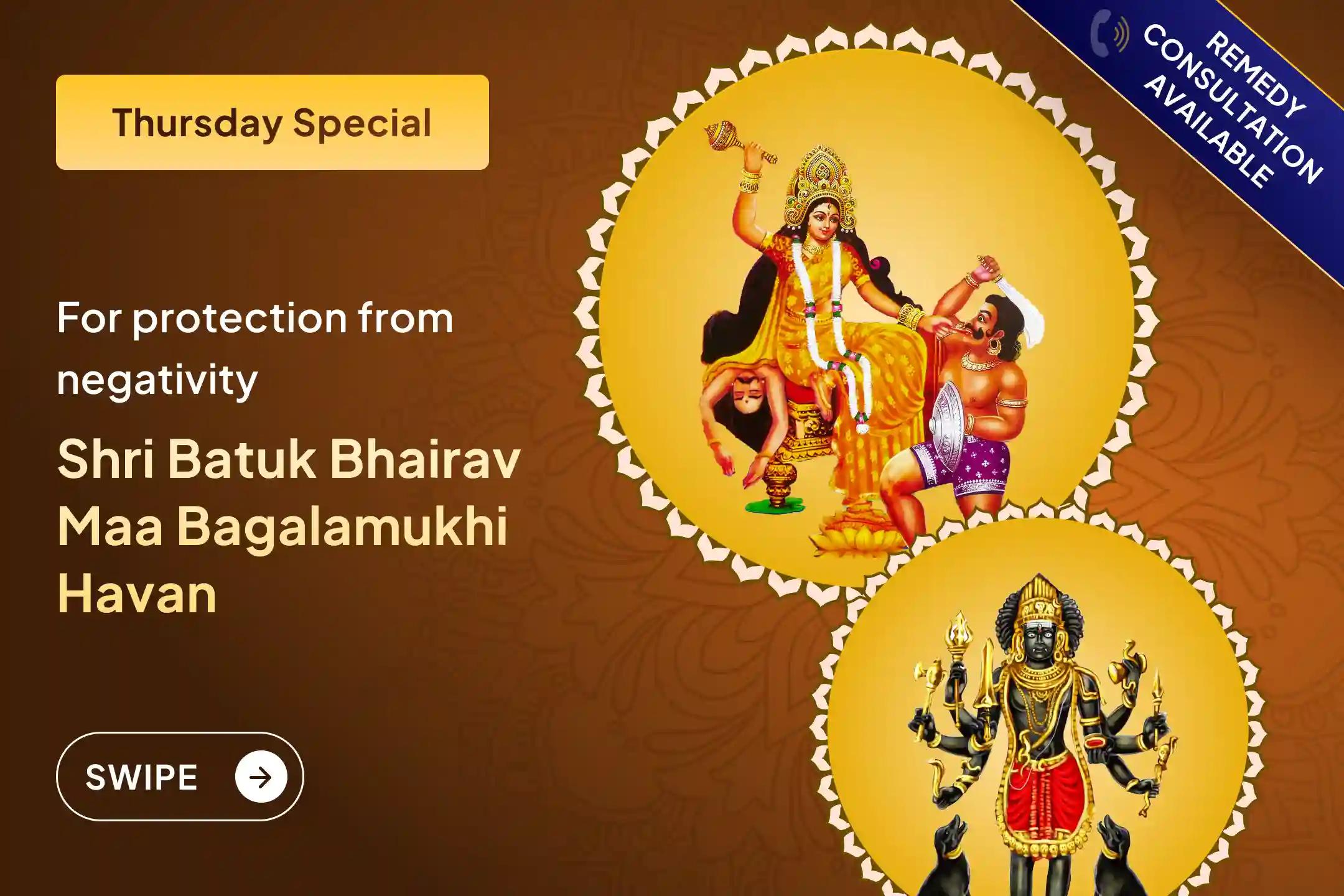 🧿 So that the evil eye does not follow you, participate this Thursday in the divine Tantrokta Yagya and Havan of Shri Batuk Bhairav and Maa Bagalamukhi… ✨