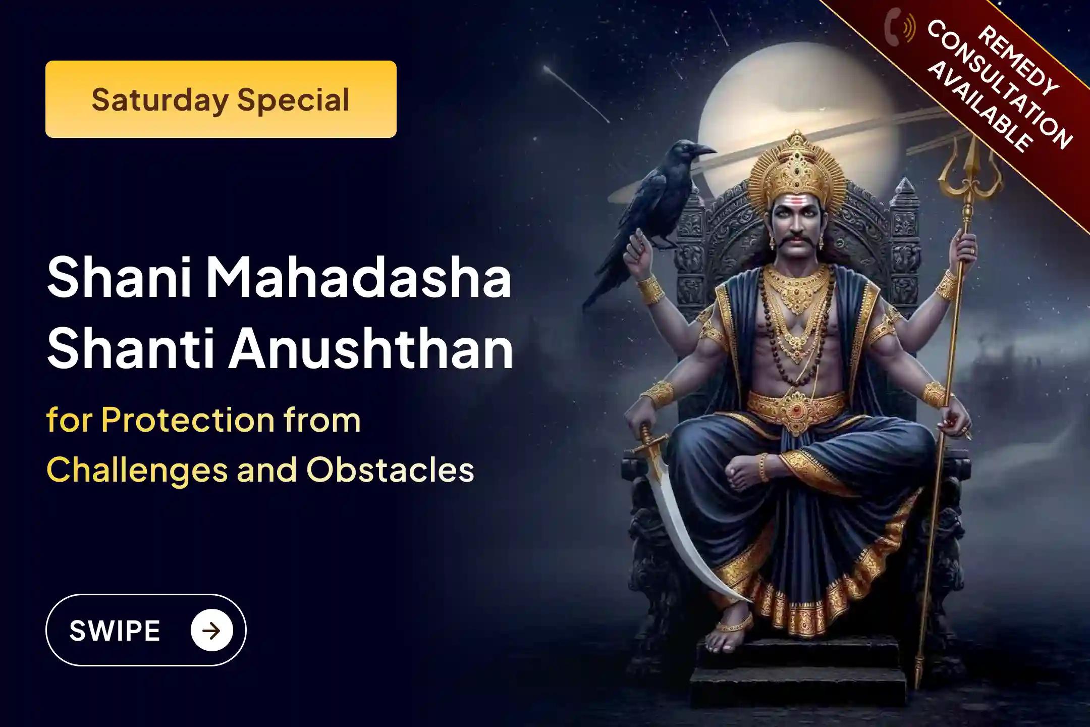 🪔Are your troubles refusing to leave you? Discover the remedy to receive relief through Shani Dev’s blessings - join one of the most powerful rituals, the Shani Shanti Anushthan 