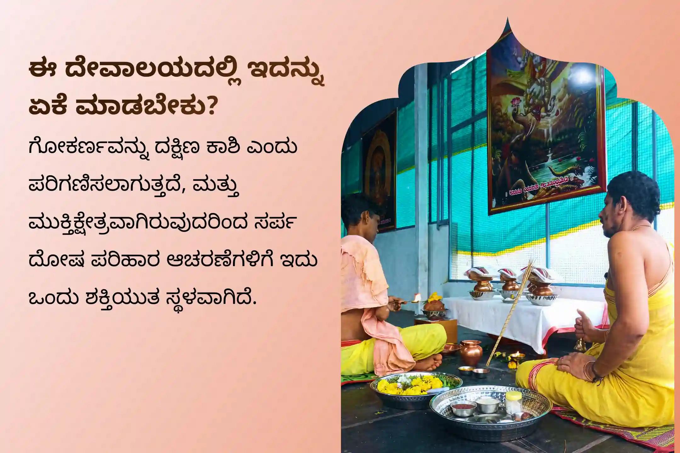 ಸರ್ಪ  ದೋಷದ ದುಷ್ಪರಿಣಾಮಗಳನ್ನು ತೆಗೆದುಹಾಕಲು ಮತ್ತು ಕರ್ಮದ ಪಾಪಗಳನ್ನು ಶುದ್ಧೀಕರಿಸಲು ಆಶ್ಲೇಷಾ ನಕ್ಷತ್ರದ ದಿನದಂದು ಗೋಕರ್ಣದಲ್ಲಿ ನಡೆಯುವ ವಿಶೇಷ ಆಶ್ಲೇಷಾ ನಾಗ ಬಲಿ ಪೂಜೆಯಲ್ಲಿ ಭಾಗವಹಿಸಿ