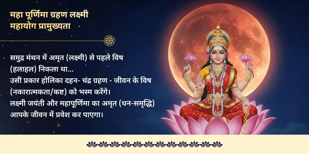 महा पूर्णिमा ग्रहण लक्ष्मी महायोग 4 महापर्व अनुष्ठान