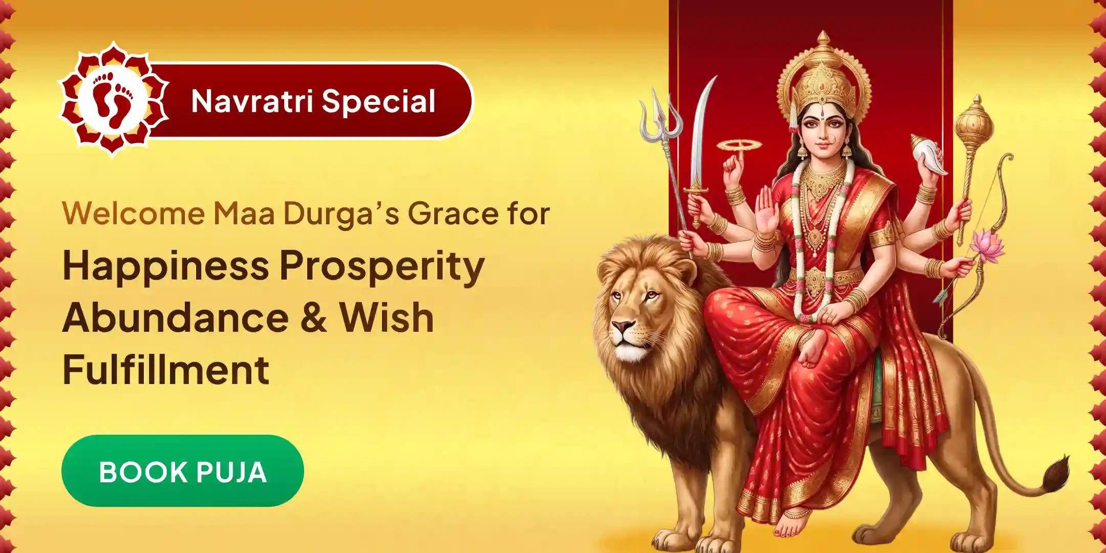 9 days Nav Durga Path and daily 9 Kanya Puja and Bhojan and Yagya