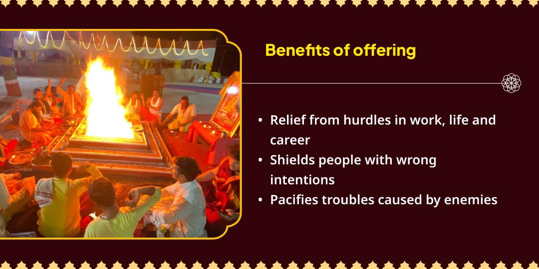 Navratri Ashtami Pitambara Peeth Shatru Vijay 21kg Haldi Ganth Hawan Aahuti