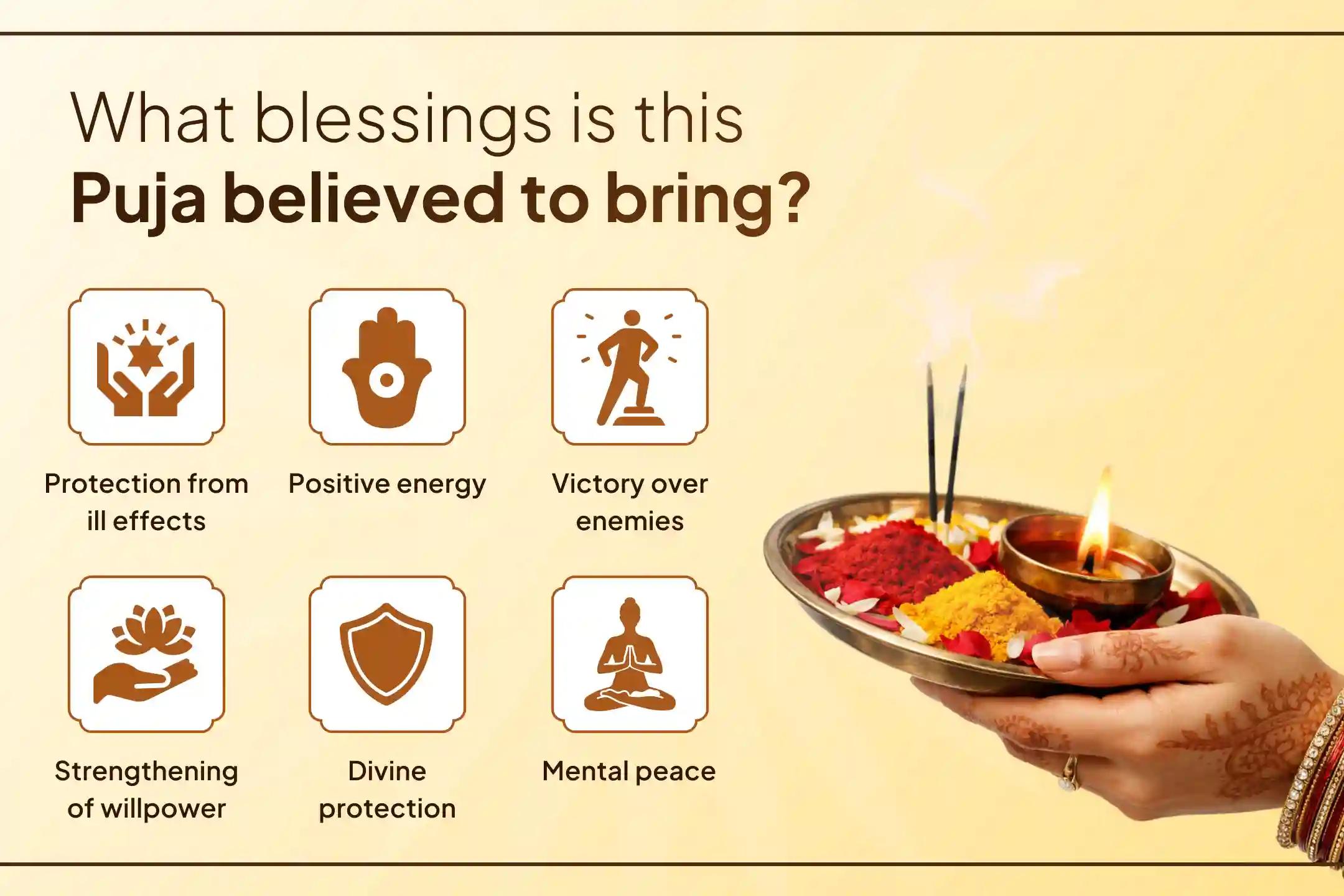 On the Ashtami of Chaitra Navratri, receive courage, protection, and self-confidence in life and the special grace of the Maa  Goddess through the Bagalamukhi  Mahavidya Mahanushthan.