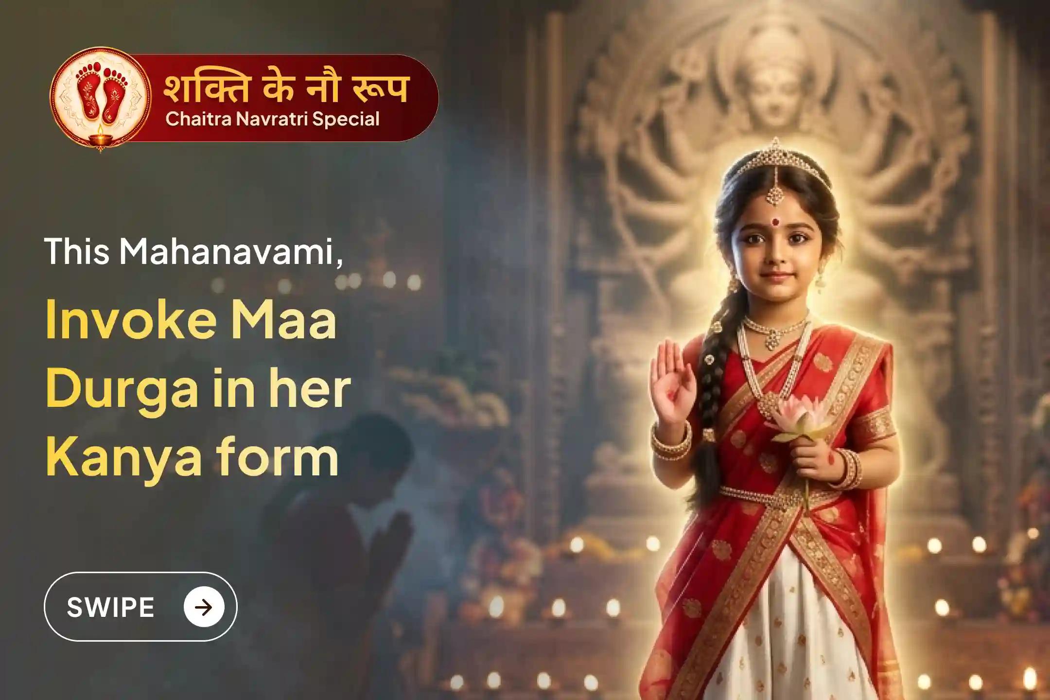 🪔 This Chaitra Navratri, Receive the divine blessings of fulfillment of wishes with Maa Durga-Chandi Havan on  Navami of Navratri and 108 Kanya Pujan.