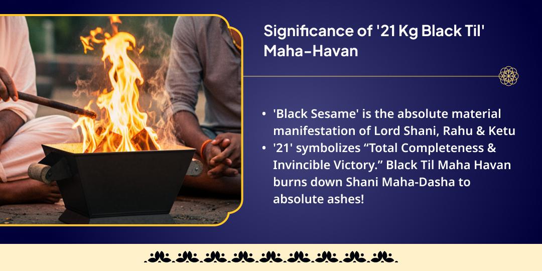 Shani Uday Navagraha Shanti 21 Kg Black Til Maha-Havan Ahuti