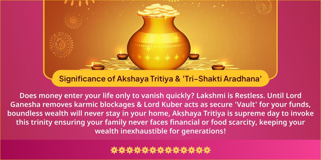 Akshaya Tritiya Dhan Pradayak Lakshmi-Ganesha-Kuber 3 Devta Aradhana