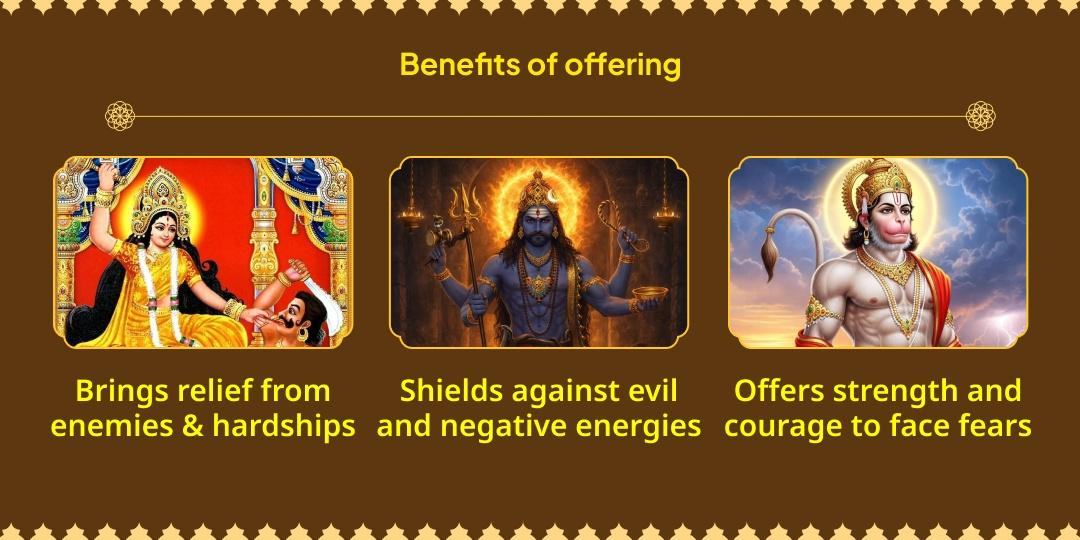 Maa Baglamukhi, Kaal Bhairav and Hanuman Chadhava