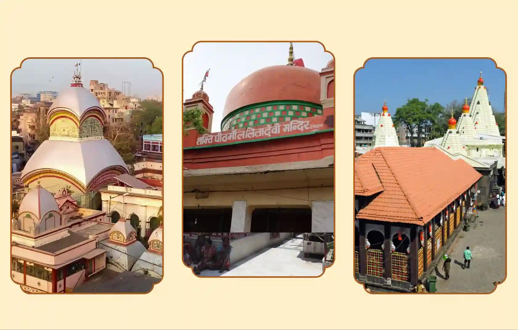 Maa Lalita Mata Shaktipeeth, Kalighat Shaktipeeth, Mahalakshmi Ambabai Shaktipeeth, Uttar Pradesh, West Bengal, Maharashtra Maa Lalita Mata Shaktipeeth, Kalighat Shaktipeeth, Mahalakshmi Ambabai Shaktipeeth, Uttar Pradesh, West Bengal, Maharashtra