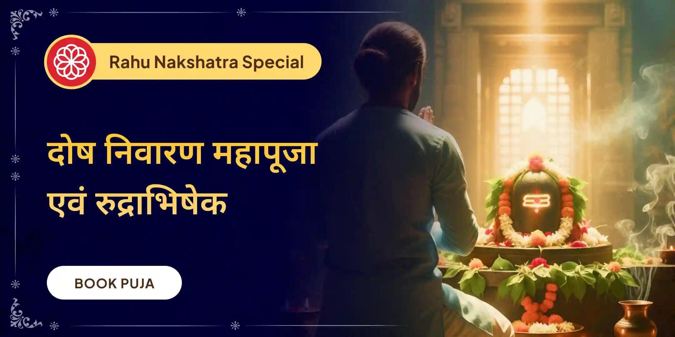 राहु-शनि श्रापित दोष निवारण महापूजा एवं ओंकारेश्वर रुद्राभिषेक राहु-शनि श्रापित दोष निवारण महापूजा एवं ओंकारेश्वर रुद्राभिषेक