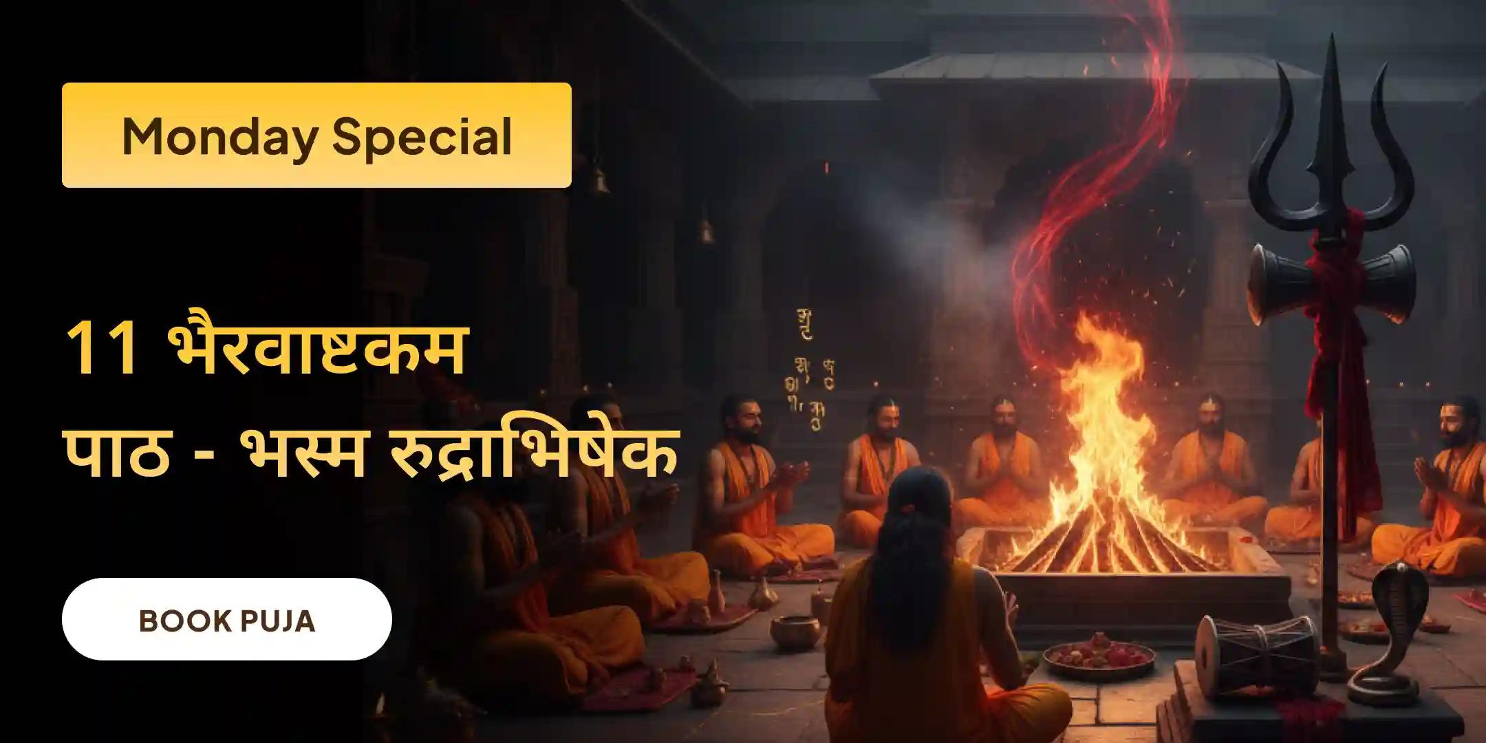 काशी में 11 भैरवाष्टकम पाठ के साथ भस्म रुद्राभिषेक काशी में 11 भैरवाष्टकम पाठ के साथ भस्म रुद्राभिषेक