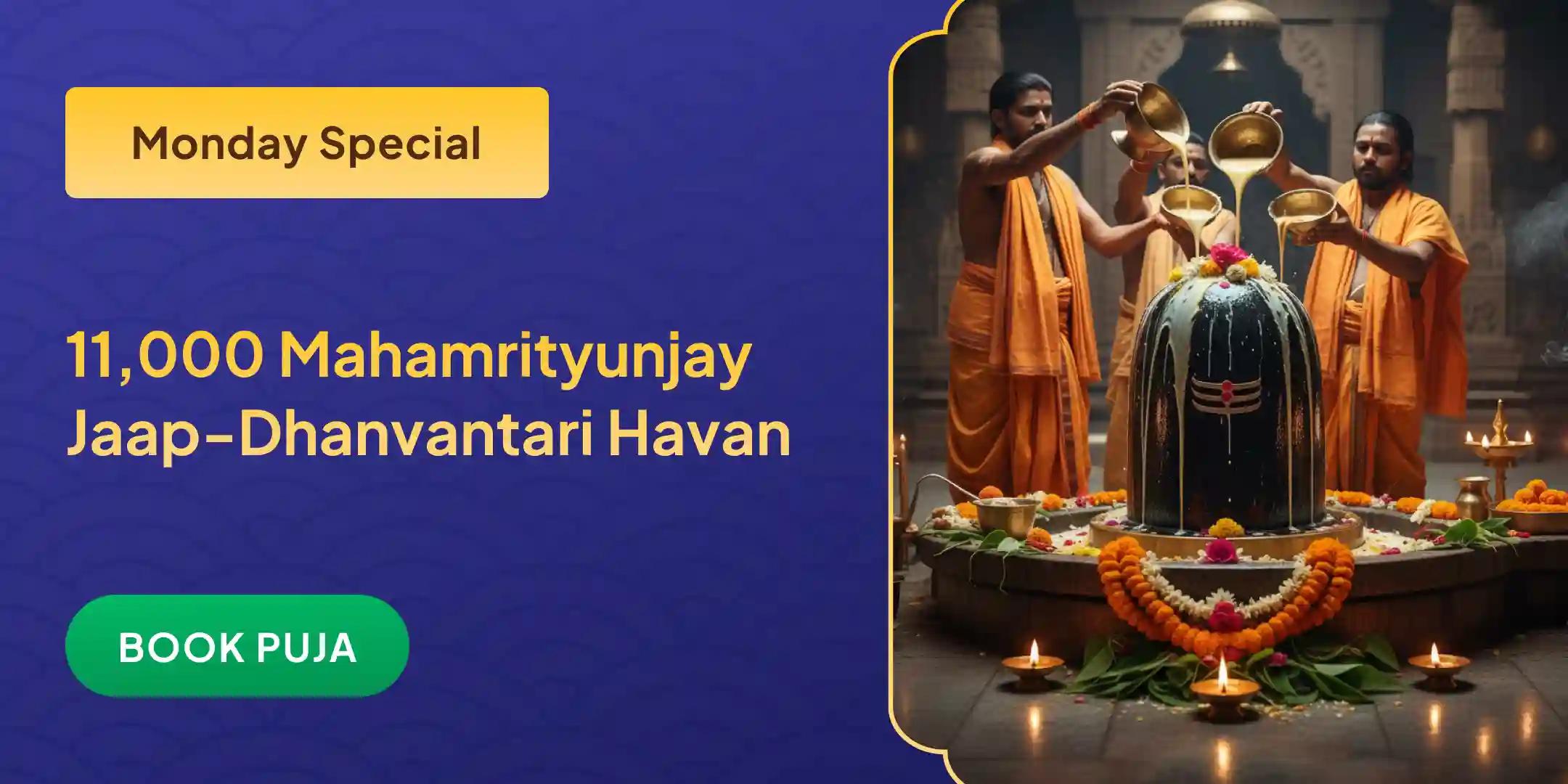 11,000 Mahamrityunjay Mantra Jaap and Arogya Murti Dhanvantari Shakti Homa 11,000 Mahamrityunjay Mantra Jaap and Arogya Murti Dhanvantari Shakti Homa