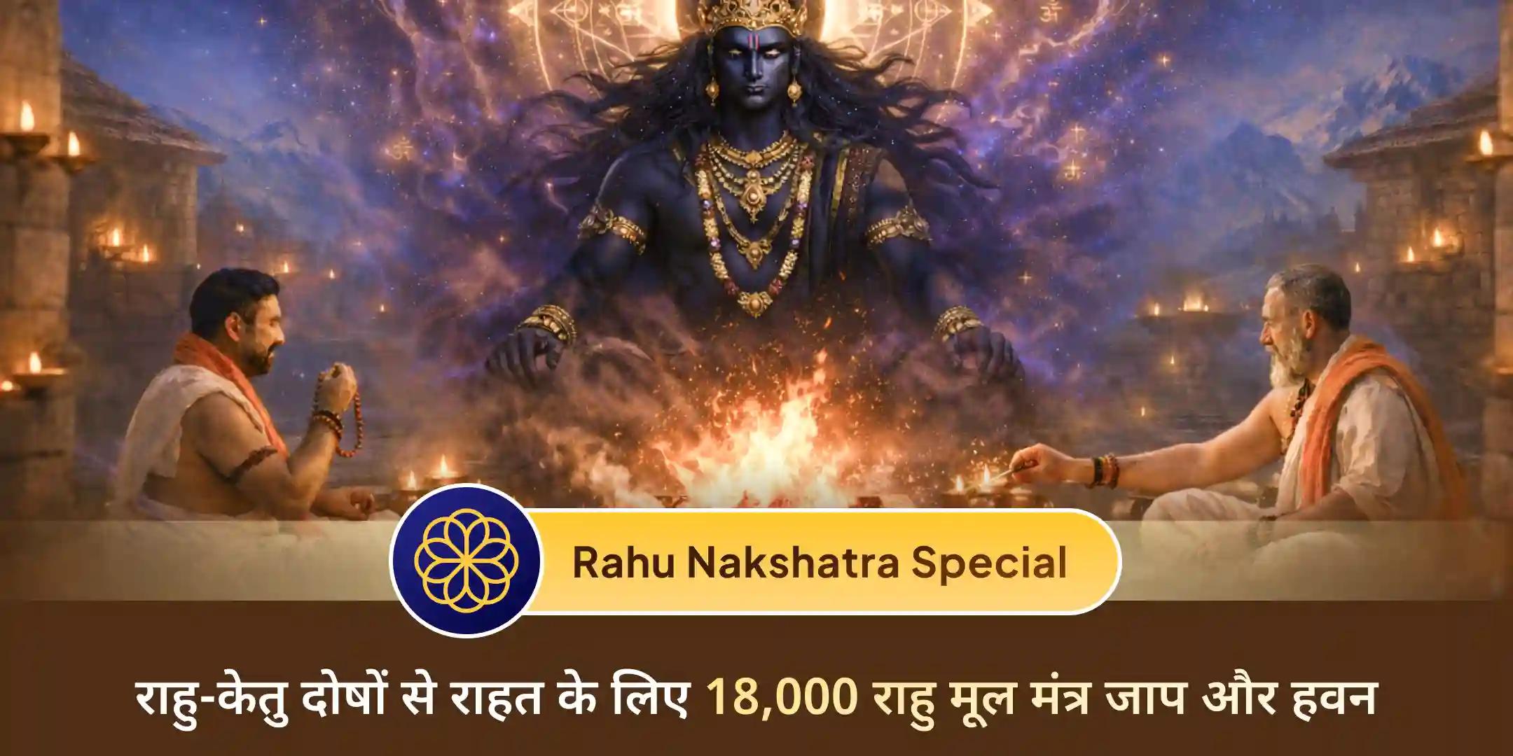 18,000 राहु मूल मंत्र जाप एवं दशांश हवन 18,000 राहु मूल मंत्र जाप एवं दशांश हवन