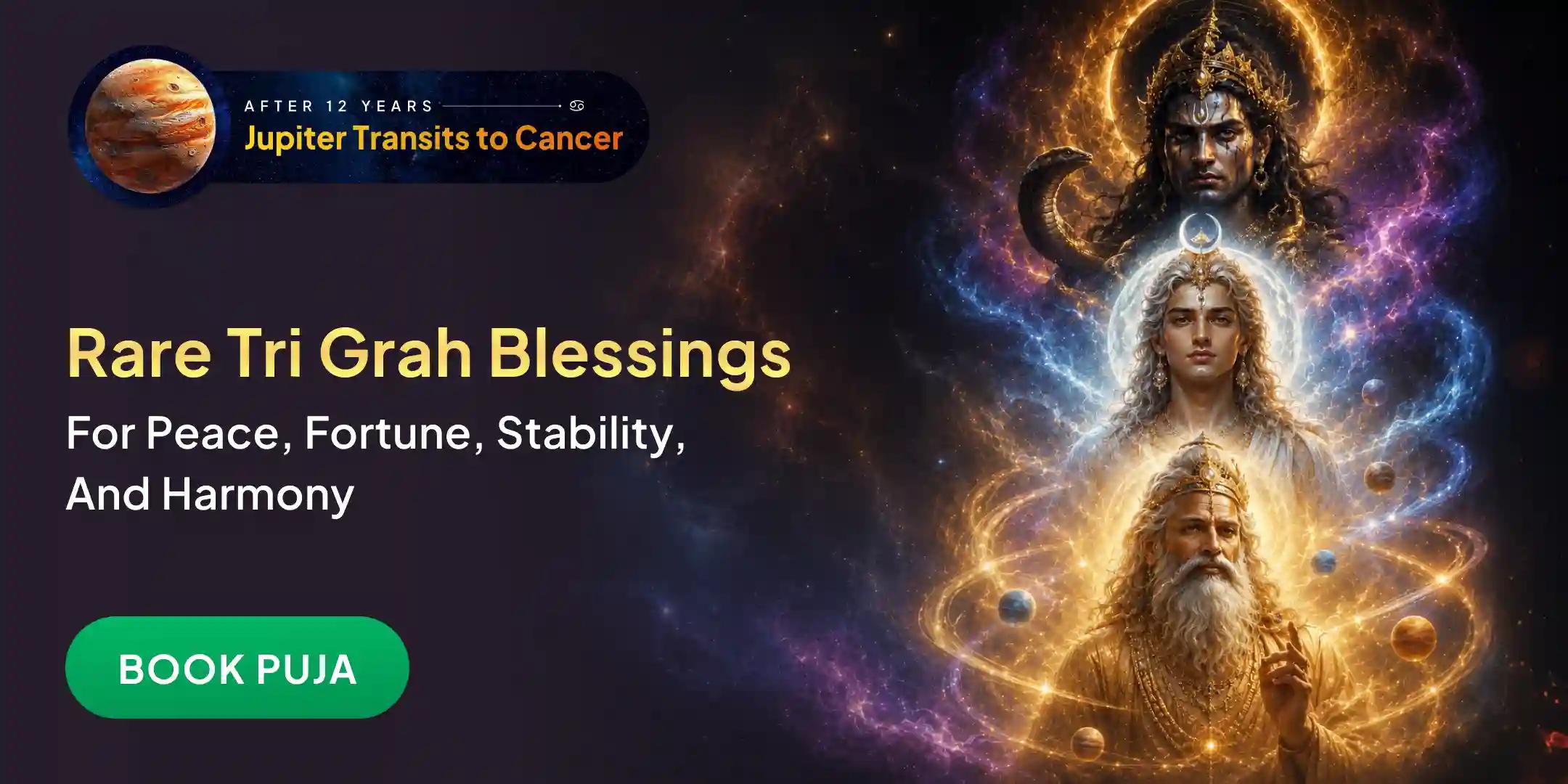 400,000 Rahu Mantra Jaap, 300,000 Brihaspati Mantra Jaap, 200,000 Chandra Mantra Jaap Tri Grah Shakti Maha Yagya 400,000 Rahu Mantra Jaap, 300,000 Brihaspati Mantra Jaap, 200,000 Chandra Mantra Jaap Tri Grah Shakti Maha Yagya