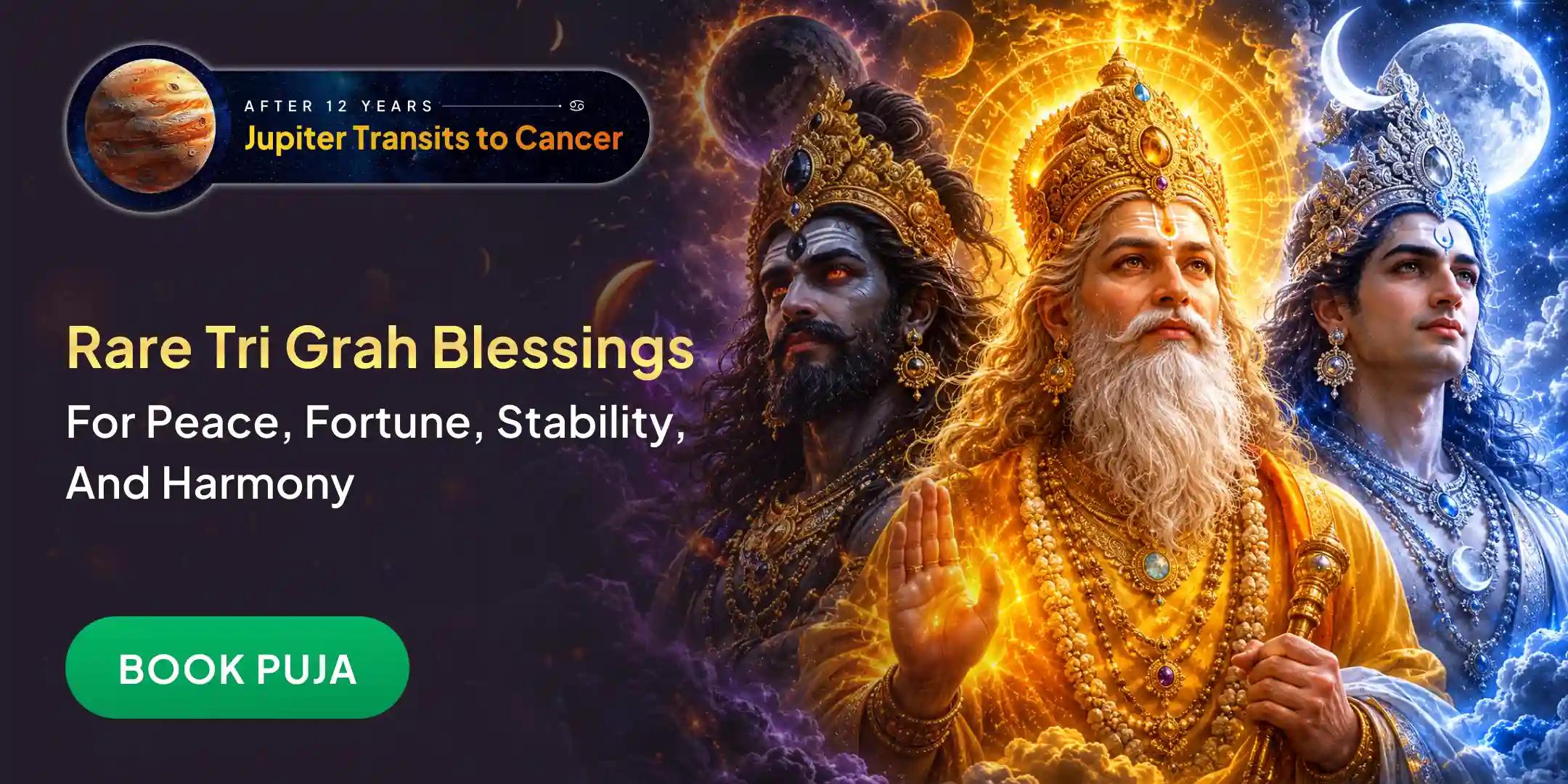 400,000 Rahu Mantra Jaap, 300,000 Brihaspati Mantra Jaap, 200,000 Chandra Mantra Jaap Tri Grah Shakti Maha Yagya 400,000 Rahu Mantra Jaap, 300,000 Brihaspati Mantra Jaap, 200,000 Chandra Mantra Jaap Tri Grah Shakti Maha Yagya