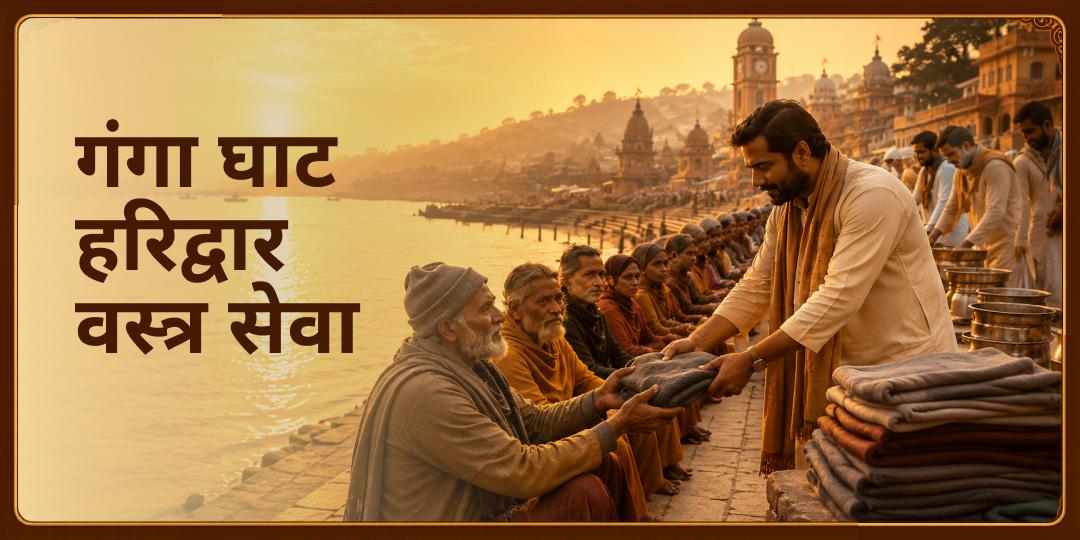 हरिद्वार स्थित मोक्षदायिनी एवं पापनाशिनी माँ गंगा के तट पर वस्त्र सेवा करें। हरिद्वार स्थित मोक्षदायिनी एवं पापनाशिनी माँ गंगा के तट पर वस्त्र सेवा करें।