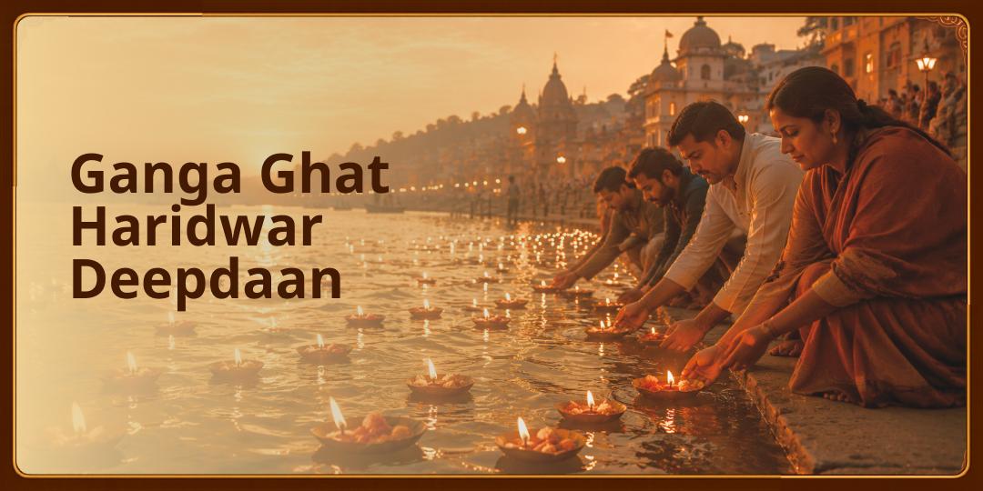 Perform Deepdaan at Ganga Ghat in your name. Receive blessings for family prosperity, karmic purification, and liberation from sins. Perform Deepdaan at Ganga Ghat in your name. Receive blessings for family prosperity, karmic purification, and liberation from sins.