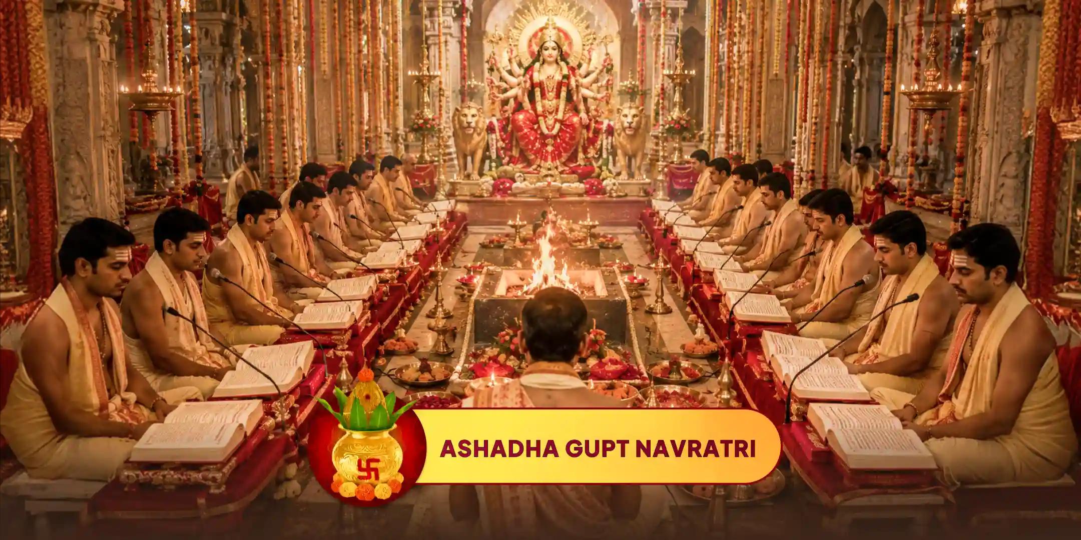 Gupt Navratri 100 Durga Saptashati Path, 21 kg Laung, Kali Mirch, Lal Chandan Shatchandi Mahayagya Gupt Navratri 100 Durga Saptashati Path, 21 kg Laung, Kali Mirch, Lal Chandan Shatchandi Mahayagya