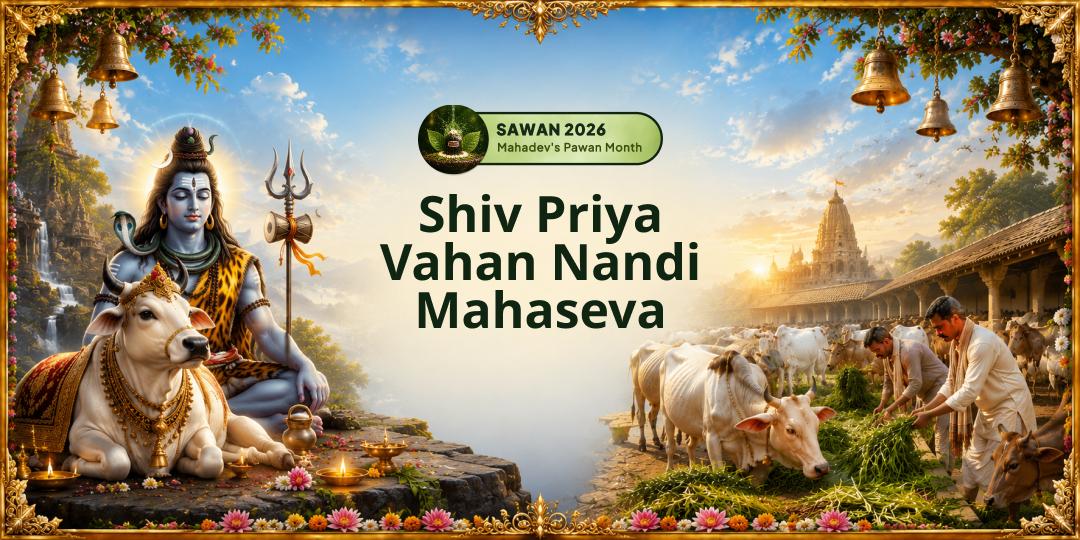 This Sawan Somwar, perform Nandi Seva and let Shiva's divine gatekeeper carry your prayer to Kailash This Sawan Somwar, perform Nandi Seva and let Shiva's divine gatekeeper carry your prayer to Kailash