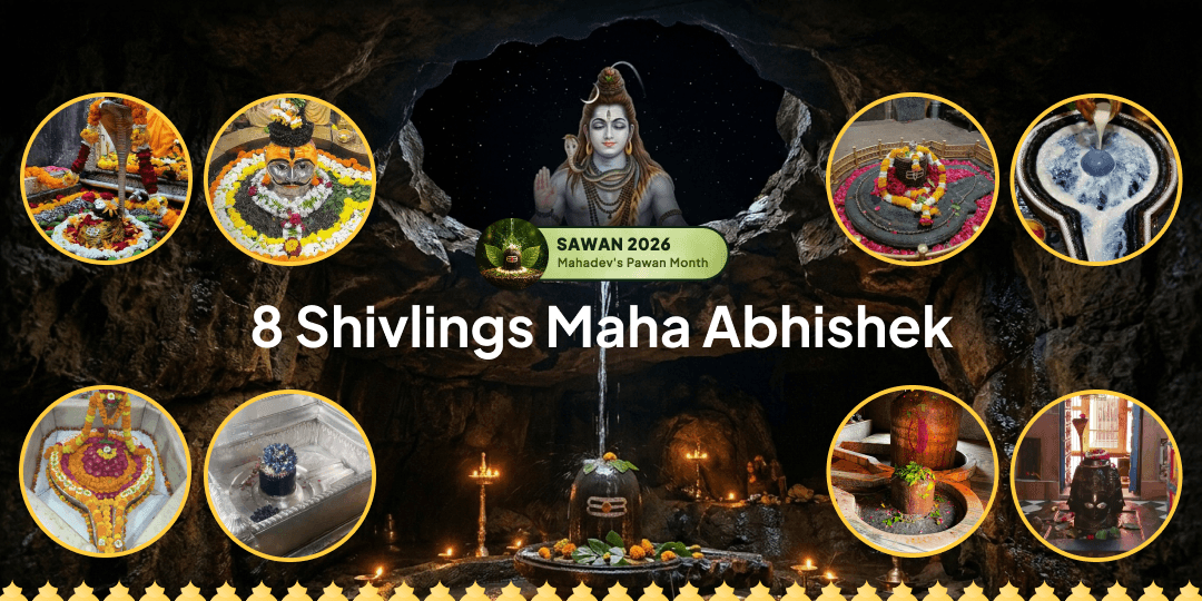 Antim Sawan Somwar × 8 Shivlings Maha Abhishek – Complete Your Sacred Sawan with the Divine Protection of the Asht-Dikpal Shiva Kavach Antim Sawan Somwar × 8 Shivlings Maha Abhishek – Complete Your Sacred Sawan with the Divine Protection of the Asht-Dikpal Shiva Kavach